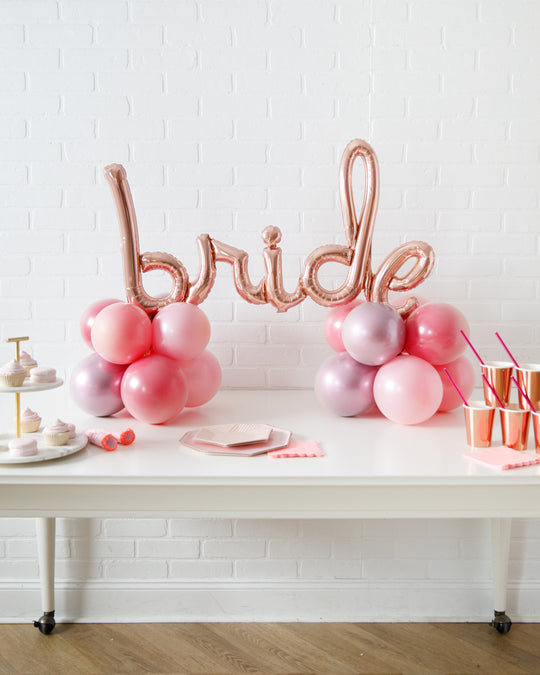 Life in Plastic - Tabletop BRIDE Script on Balloon Base - 1.5ft