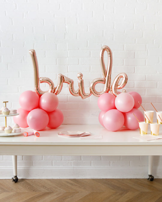 Rosé Bubbles - Tabletop BRIDE Script on Balloon Base - 1.5ft