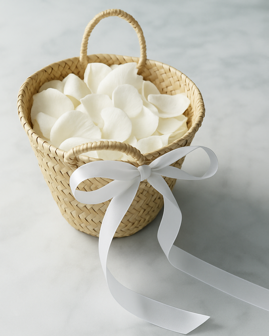 Timeless Nouvelle - Flower Girl Basket & Petals