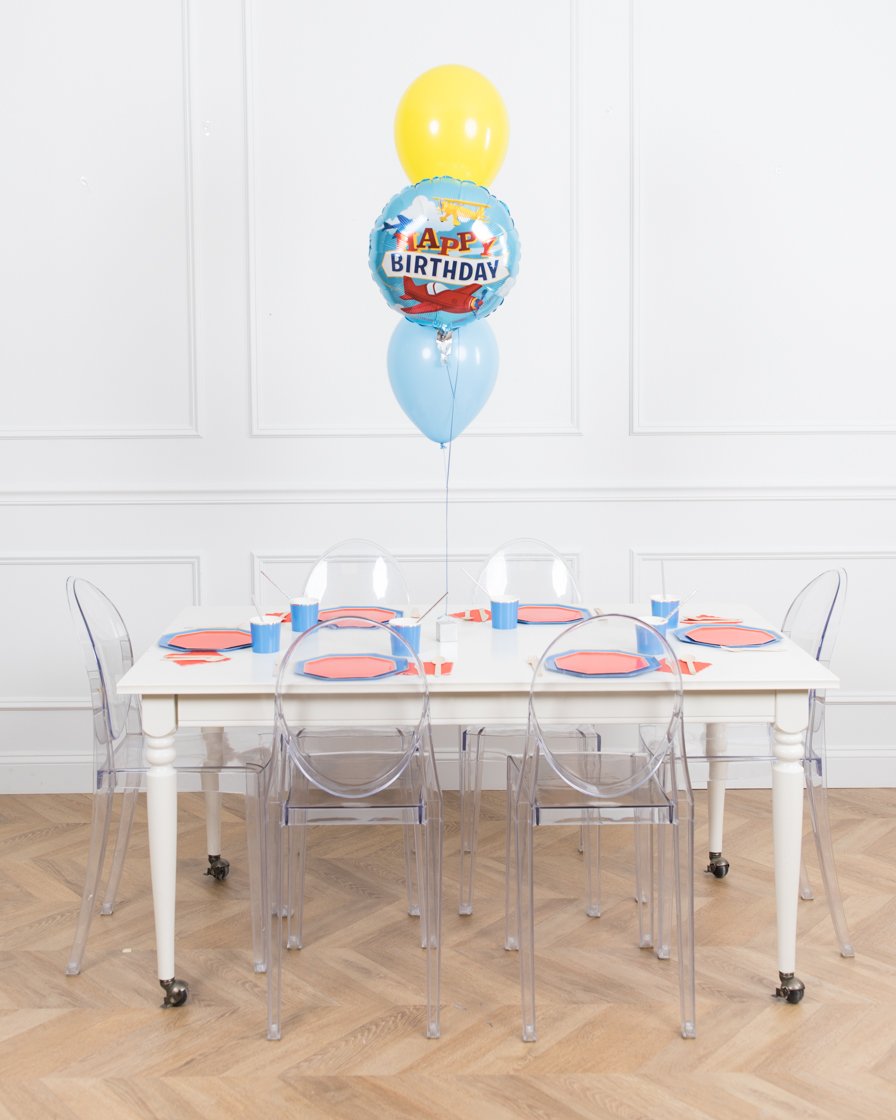 paris312-chicago-vintage-airplane-balloon-foil-yellow-blue-bouquet-centerpiece-birthday