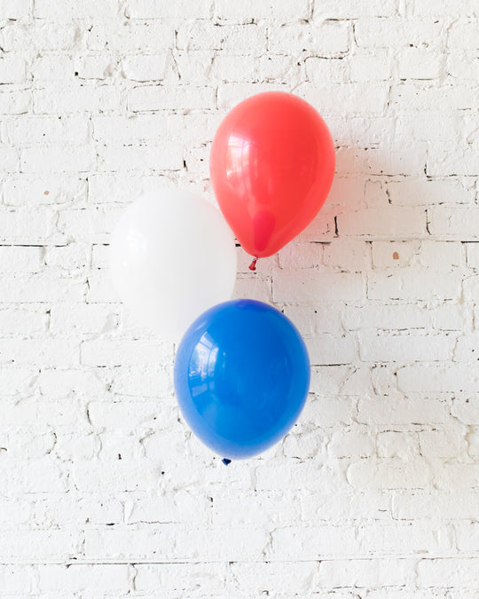 Red, White and Blue Palette 11in Balloons - bouquet of 3