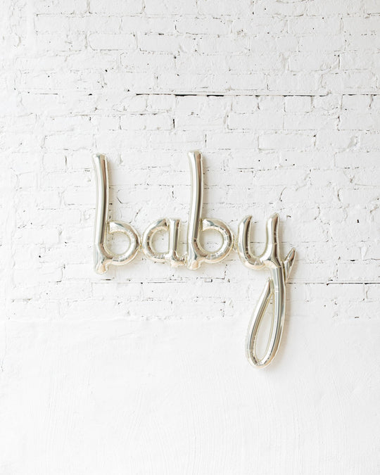 46in BABY Script Foil Balloon Set