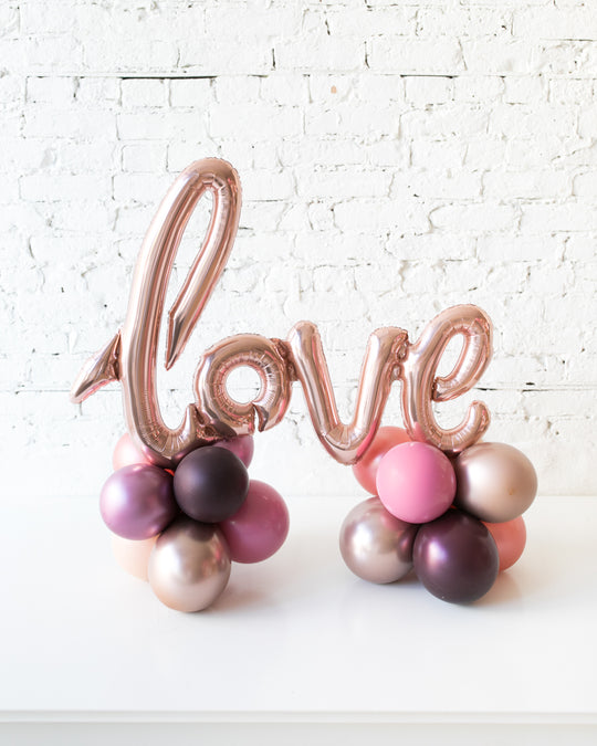 Berry Blush - Tabletop LOVE Script on Balloon Base - 1.5ft