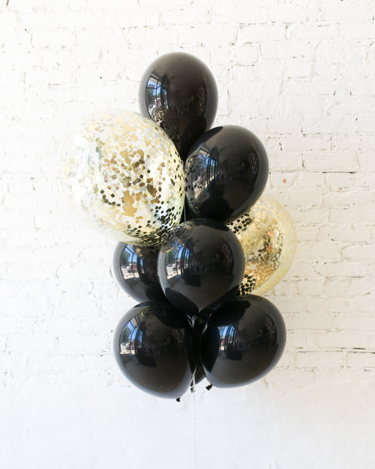 Couture - Confetti and 11in Balloons - bouquet of 10