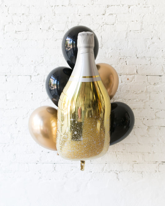 Couture - Champagne Foil and 11in Balloons - bouquet of 7