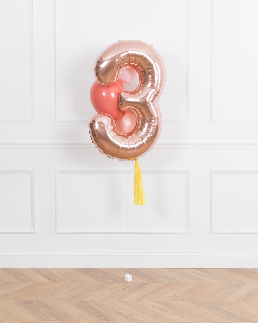 bohemian-birthday-balloon-number-foil-yellow-skirt-rose-gold-bouquet