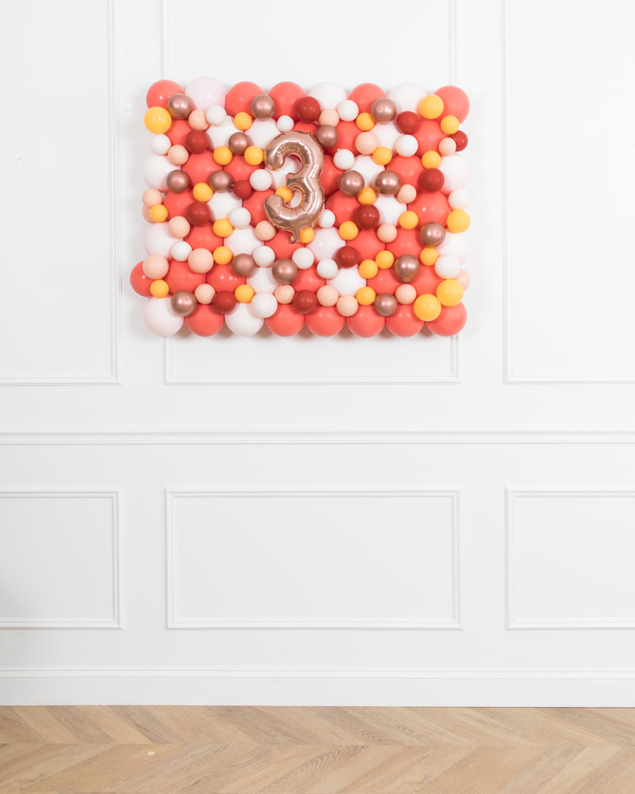 bohemian-birthday-balloon-coral-pink-number-backdrop-party