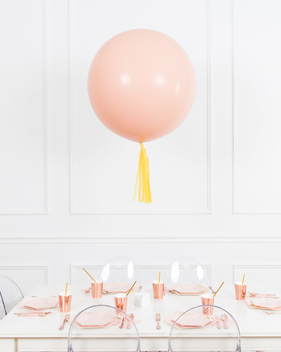 bohemian-birthday-balloon-coral-pink-centerpiece-giant-party
