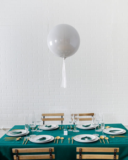Château - 16in Orb Foil Balloon with Skirt Centerpiece