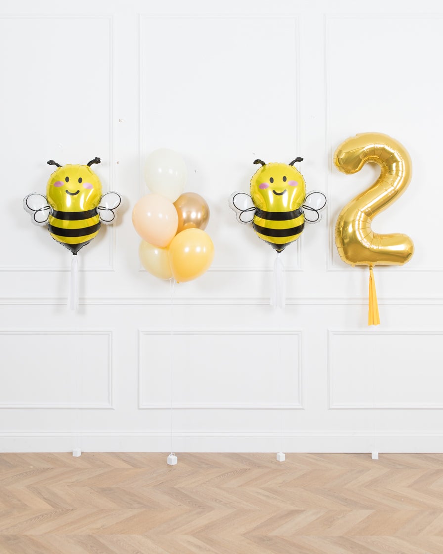 paris312-chicago-bee-theme-balloon-number-yellow-gold-bouquet-party-easy-breezy-decor-set