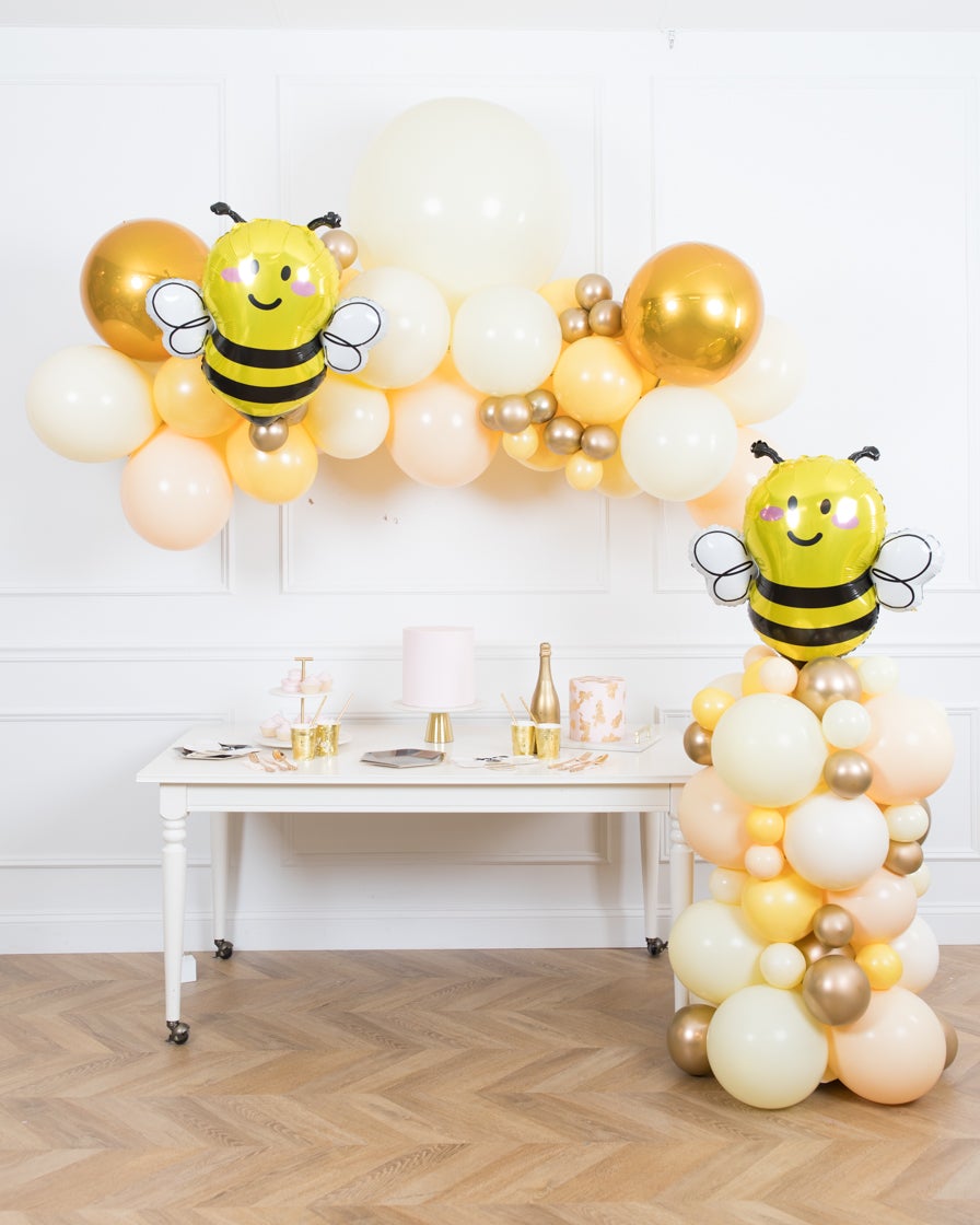 paris312-chicago-bee-theme-balloon-buttercup-gold-set-statement-maker-decor-column-floating-arch