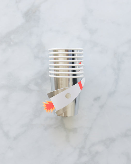 Meri Meri To the Moon Rocket Cups - pack of 8