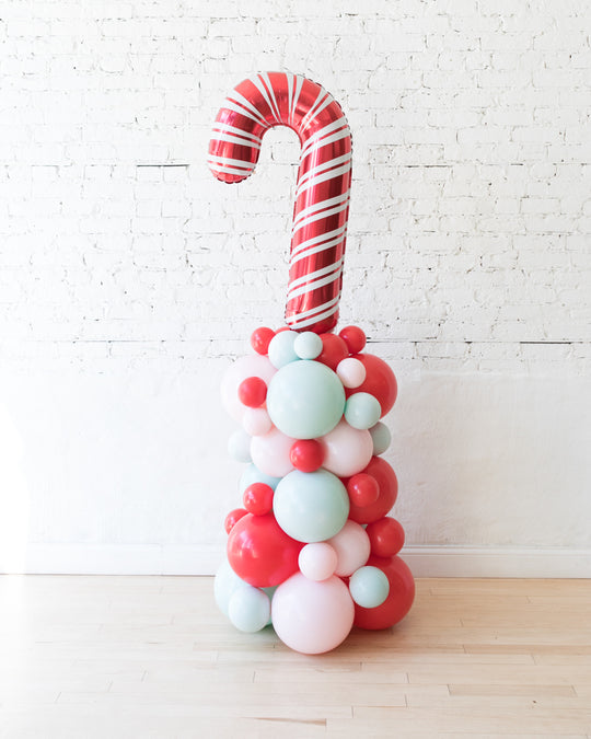 Holiday Theme - Candy Cane Balloon Column - 4ft