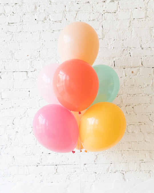 Colorful Bloom - 11in Balloons - bouquet of 7