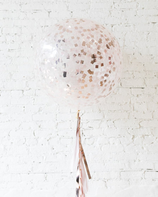 Modern Mauve - Confetti Giant Balloon with Tassel