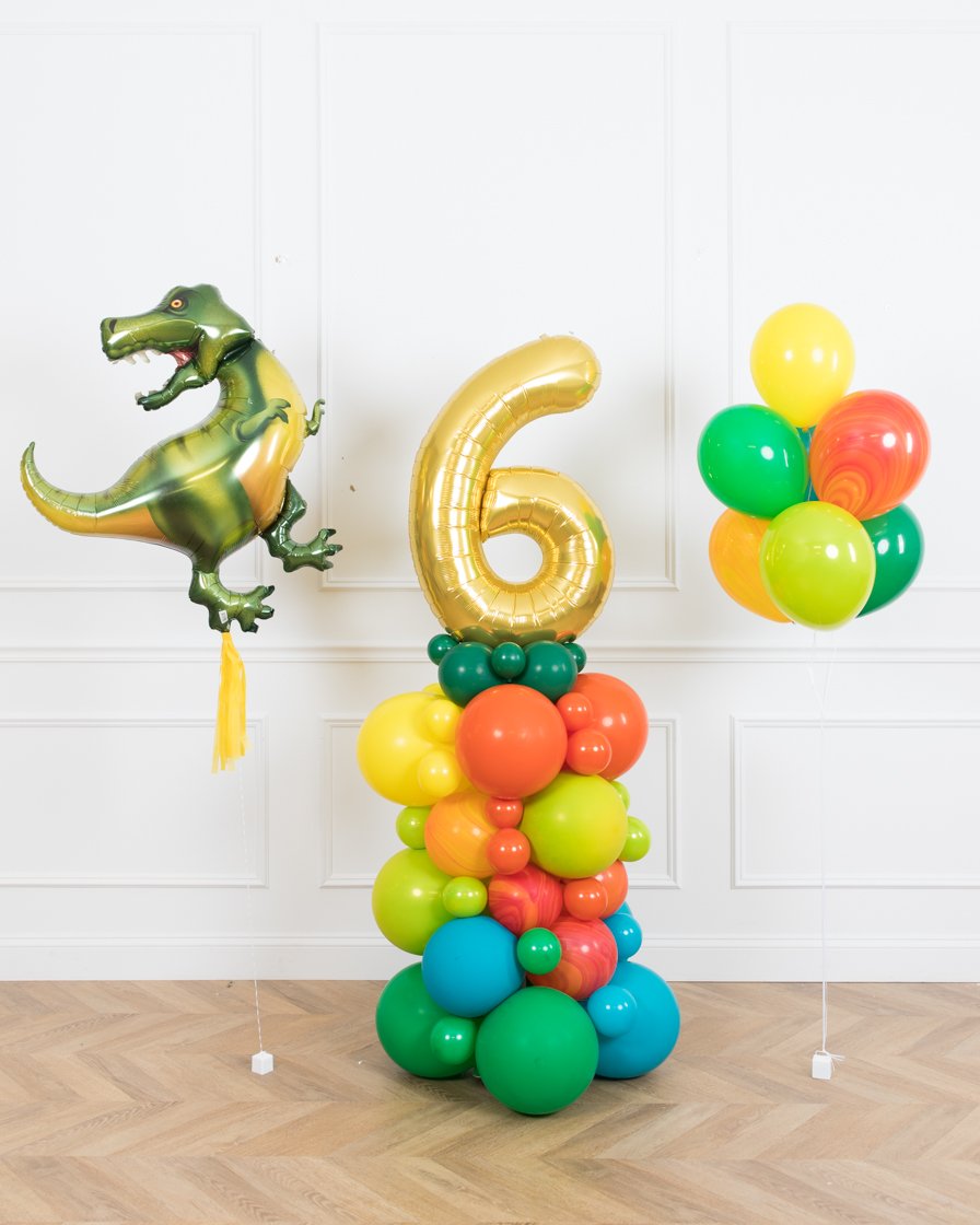 dinosaur-party-balloons-foil-rex-column-number-bouquet-set