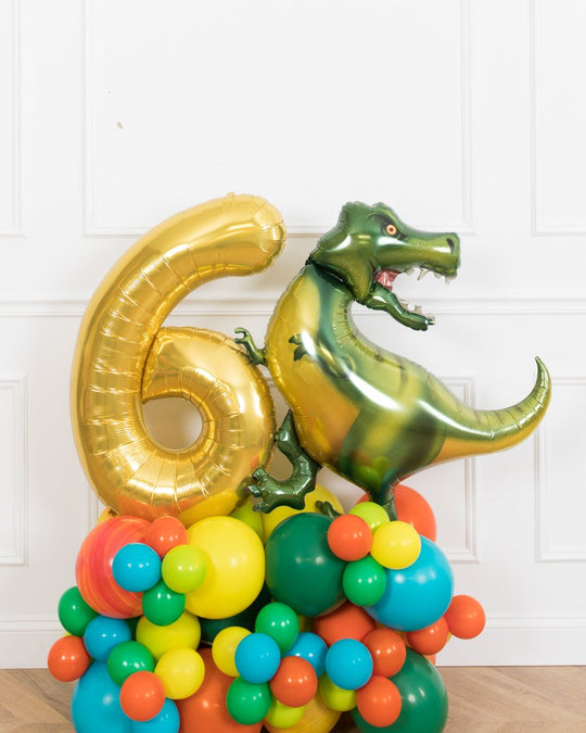 Dinosaur Party - Number Balloon Pedestal - 4ft