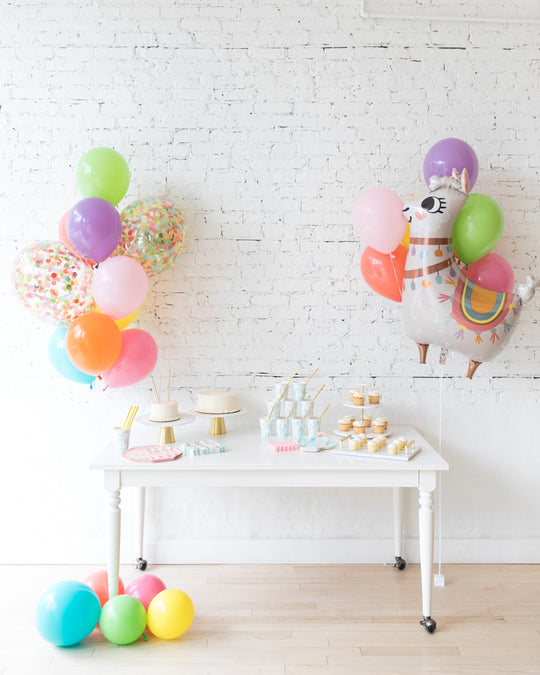 Fiesta Theme - Confetti & Llama Bouquets Set
