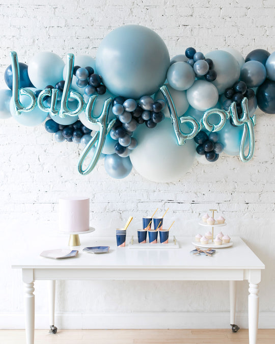 Soft Blue Palette BABY BOY Balloon Garland