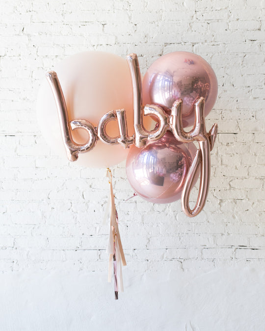 Glam Tan - Giant Baby Bouquet with Half-Tassel