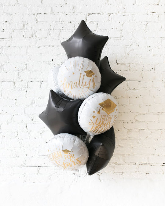 Graduation - Customizable Foil Balloons - bouquet of 10