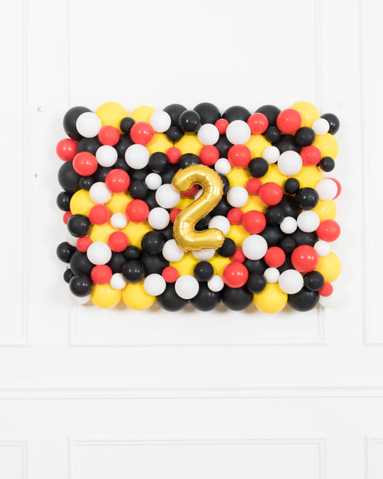Magical Party Mouse Theme - Number Balloon Backdrop Board - 30inx40in