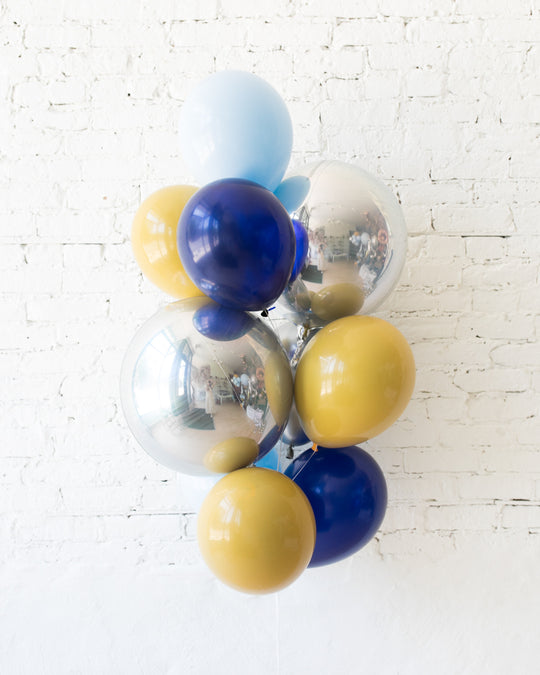 Mid Century Hues - Orbs and 11in Balloons - bouquet of 10