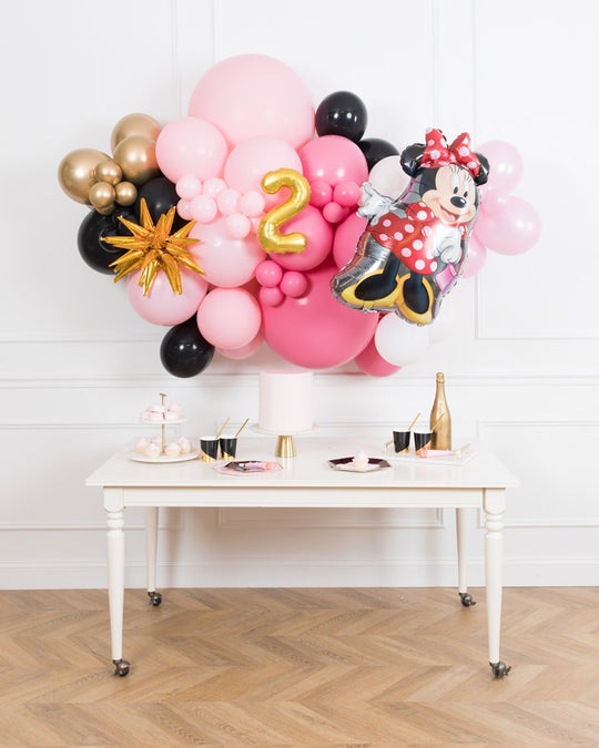 Pink Magical Party Mouse Theme - Backdrop Install Piece with Foils