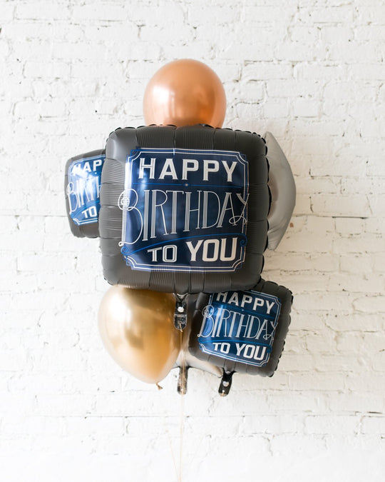 Midnight Copper -  Foil Set and 11in balloons - bouquet of 8