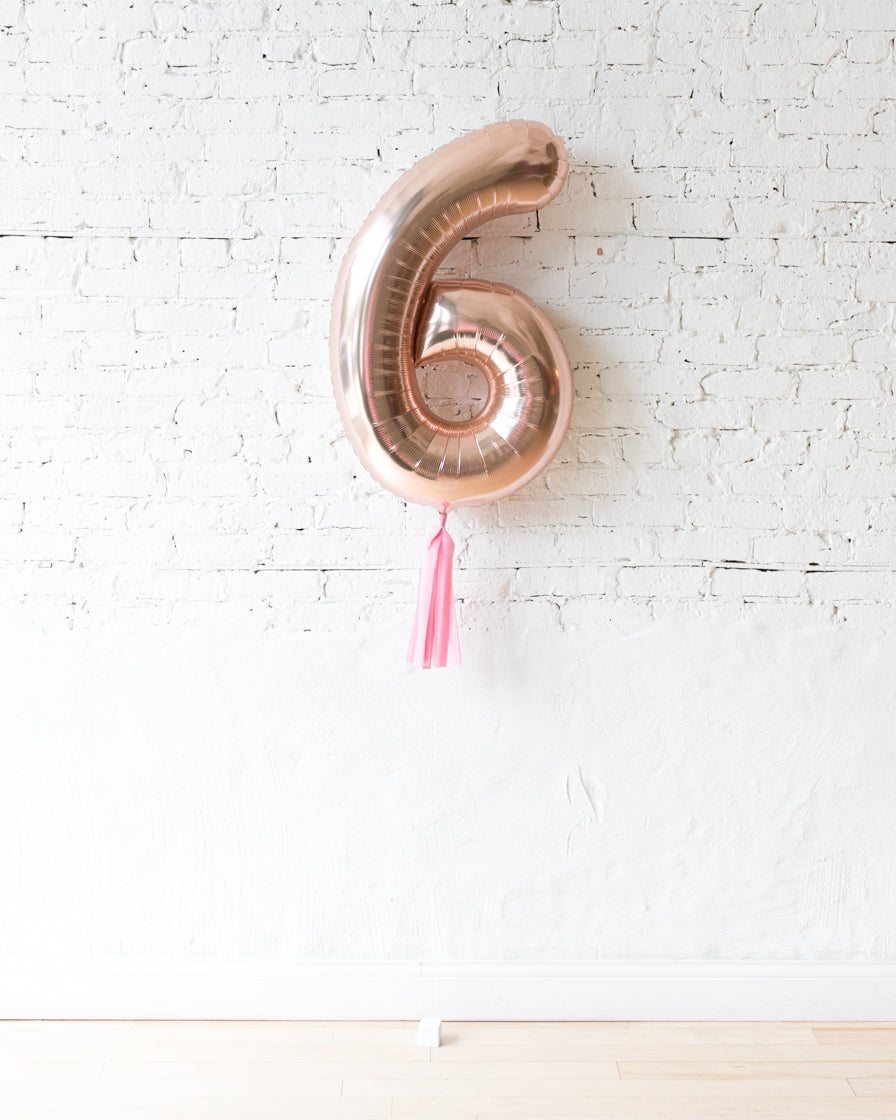 Princess-balloon-number-bouquet-foil-pink-Tassel-rose-gold