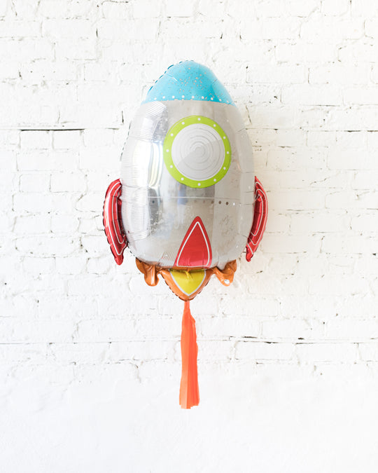 29in Rocket Foil Balloon and Orange Skirt