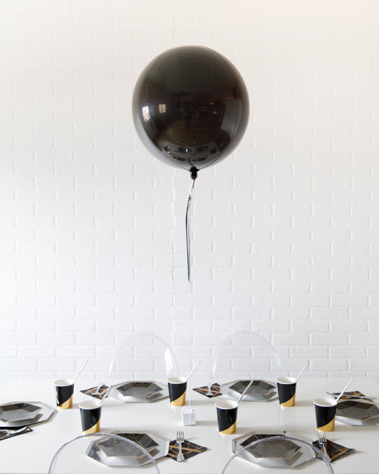 Panther King - 16in Foil Balloon Centerpiece with Skirt