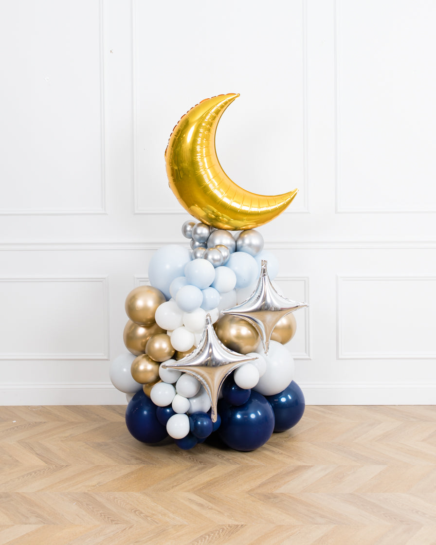 twinkle-baby-shower-balloons-blue-silver-gold-organic-cluster-foils-moon