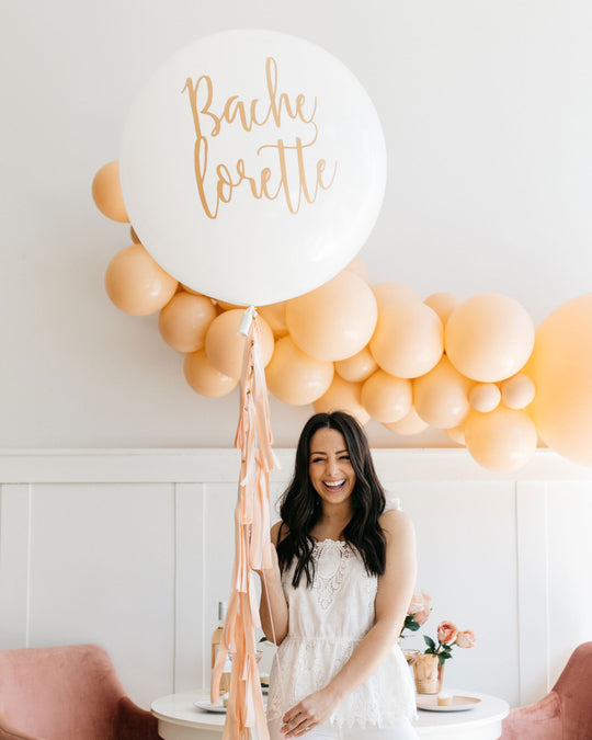 Bachelorette Giant Balloon and Blush Tassel
