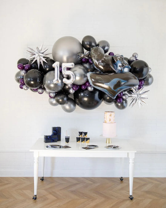 The Upside Down- Balloon Backdrop Install Piece with Foils - 6ft