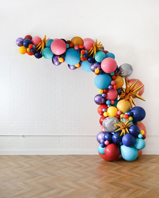 Lollapalooza Theme - Balloon Garland Install Piece with Foils - 12ft