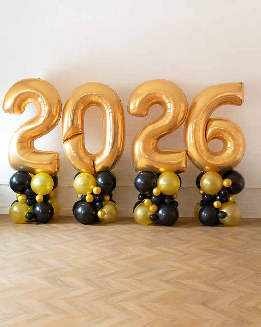 New Year's Eve - 2026 Foil on Balloon Pedestal