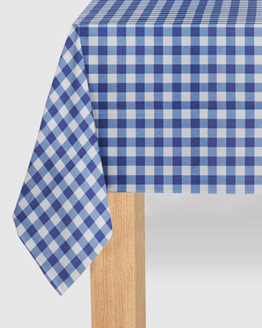Coterie - Navy Gingham Paper Tablecloth