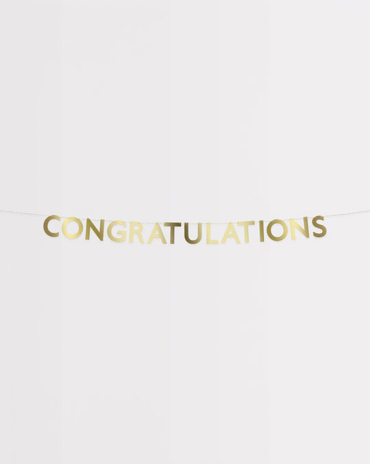 Meri Meri - Gold Scallop Congratulations Garland