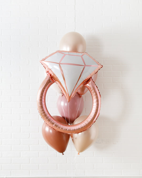 Canyon Moon - Balloons with Ring Foil - bouquet of 7