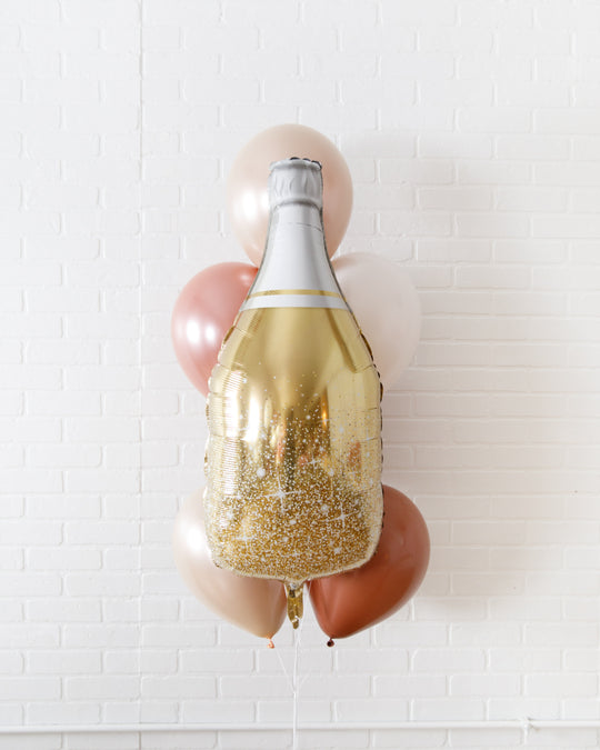 Canyoon Moon - Balloons with Gold Champagne Foil - bouquet of 6