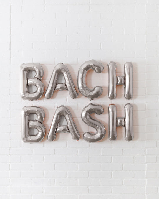 Canyon Moon - 16in Silver BACH BASH Foil Balloon Set