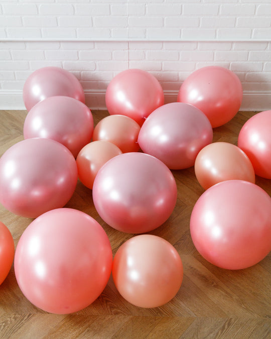 Customizable - Rosé Bubbles Floor Balloons - set of 15