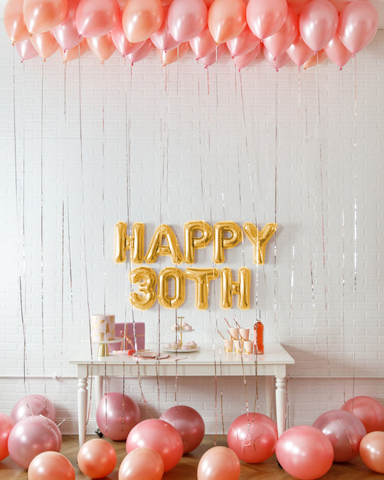 Rosé Bubbles - Ceiling, Floor & Letter Balloons Set