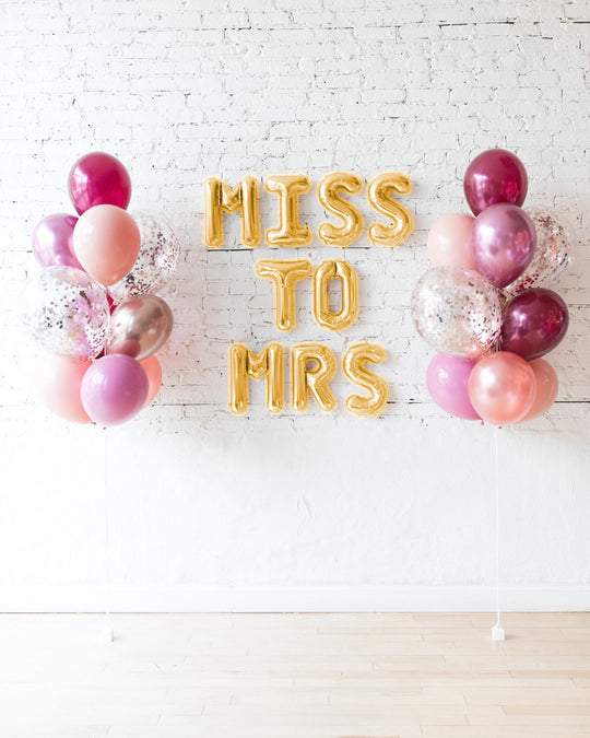 Berry Blush - Letters & Confetti Balloon Bouquets Set