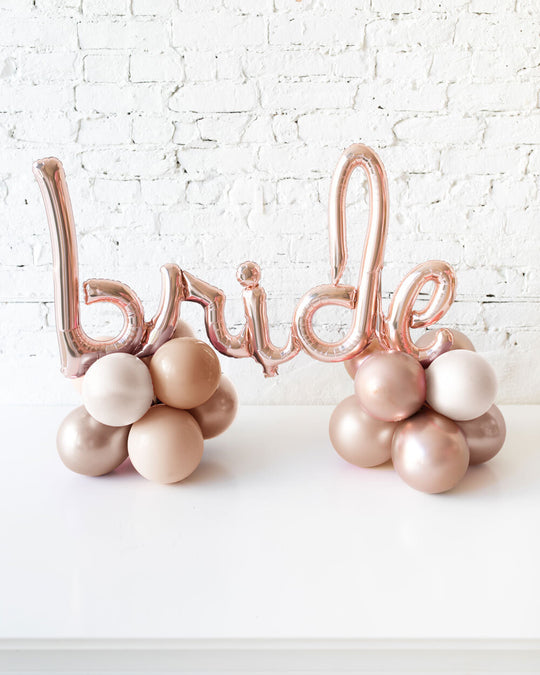 Customizable - Tabletop BRIDE Script on Balloon Base - 1.5ft