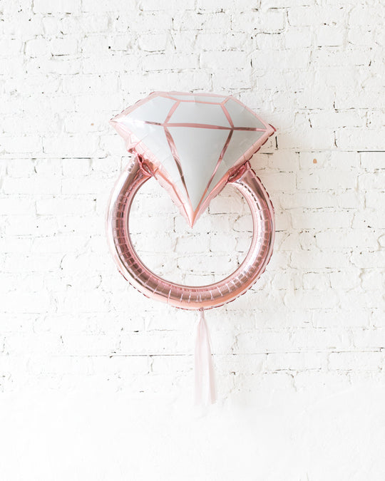 Customizable - Diamond Ring Foil Balloon with Skirt