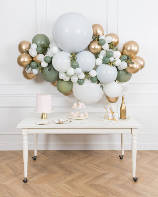 Sicilian Sips - Balloon Backdrop Install Piece with Greenery - 6ft