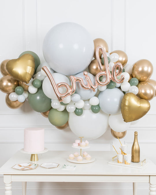 Blushing - Balloon Backdrop Install Piece with Foils - 6ft