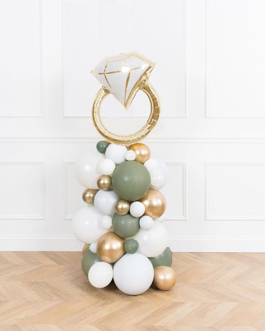 Botanical - Diamond Ring Balloon Column - 4ft